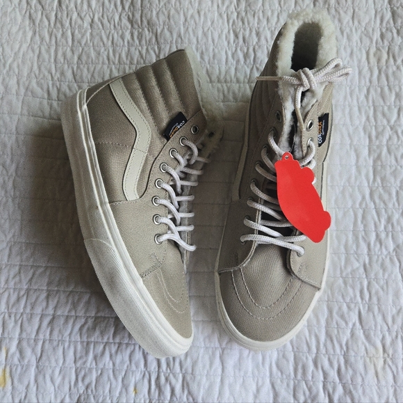 Vans Shoes - Vans Sk8 Hi Cordura Women Size 10 Tan And White High Top 012026